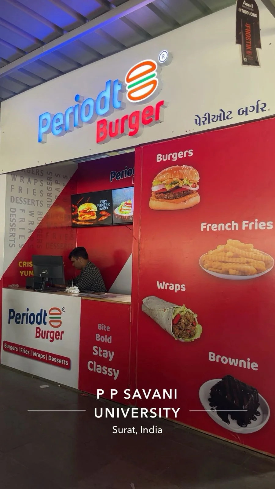 Periodt Burger PP Savani University / Kosamba outlet