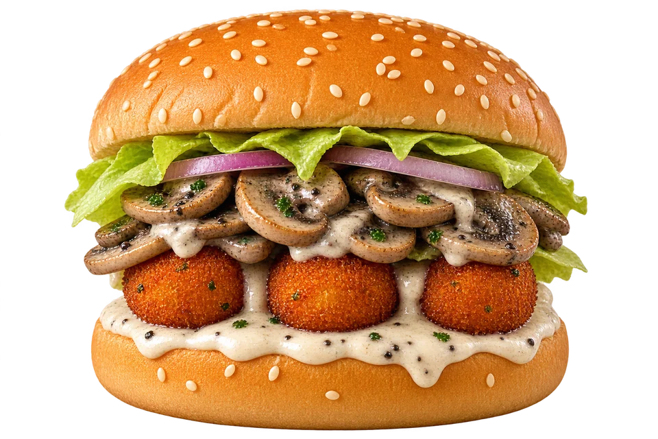 Loaded Truffle Mushroom Burger